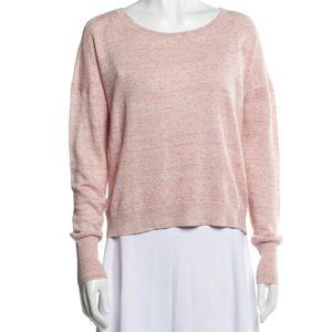 Rag & Bone Pamploma Pink / Blush 100% Linen Open Weave Pullover Sweater